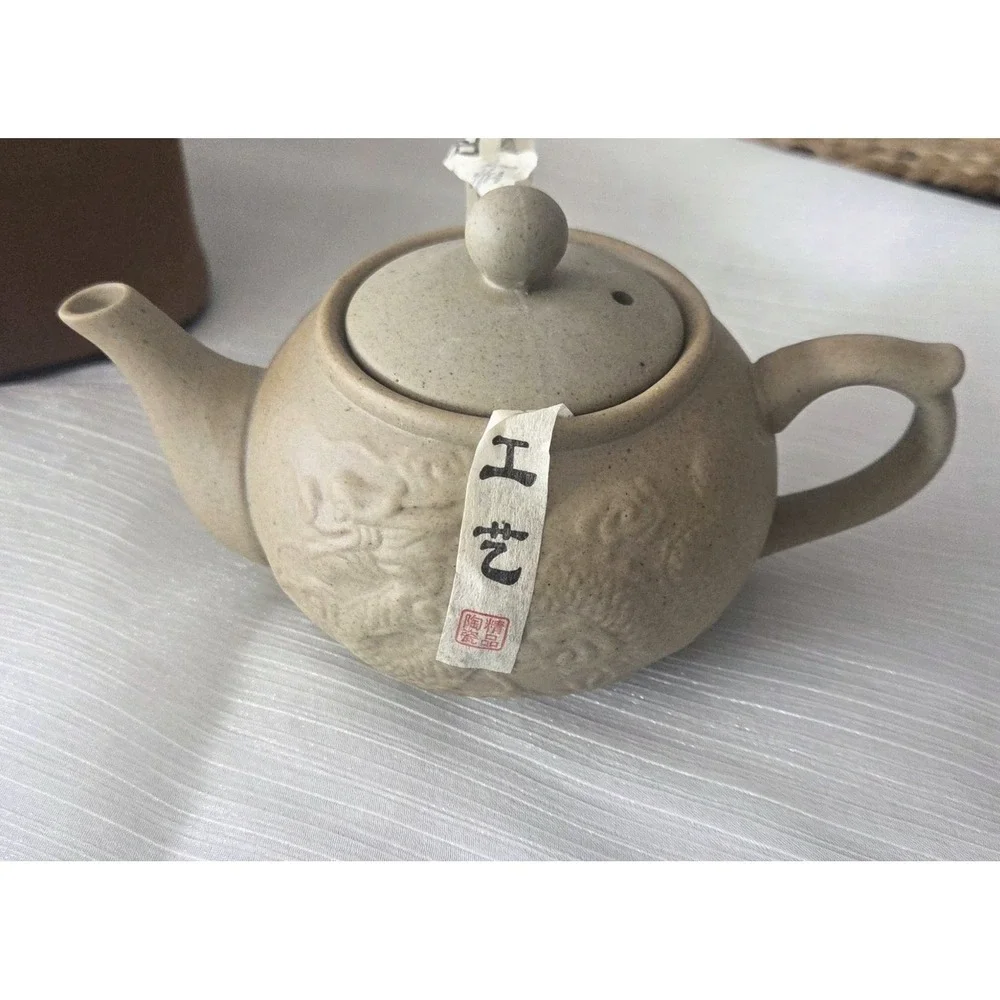 Portable Tea‎ Set Ceramic Kung Fu Tea Cup Teapot Set For Travel & Home Dragon